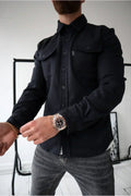 Men's Overshirt - Cotton - Relaxed Fit - Long-Sleeved with Buttons