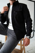 Men's Overshirt - Cotton - Relaxed Fit - Long-Sleeved with Buttons