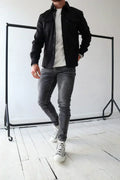 Men's Overshirt - Cotton - Relaxed Fit - Long-Sleeved with Buttons
