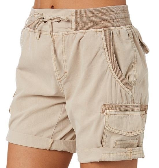 Relaxed Fit Cotton Blend Cargo Shorts