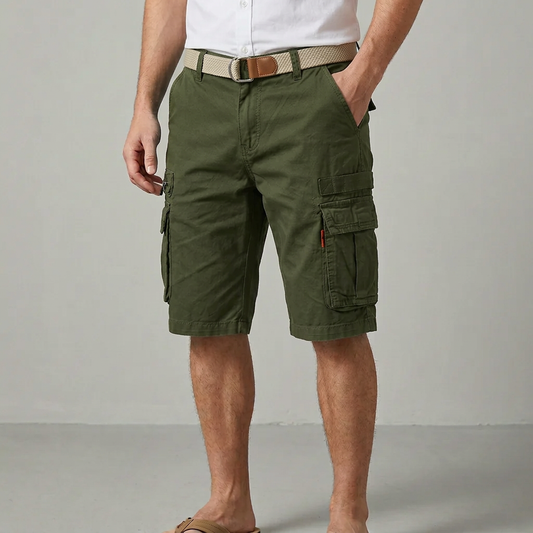 Men’s Tailored Utility Cargo Shorts with Refined Summer Functionality