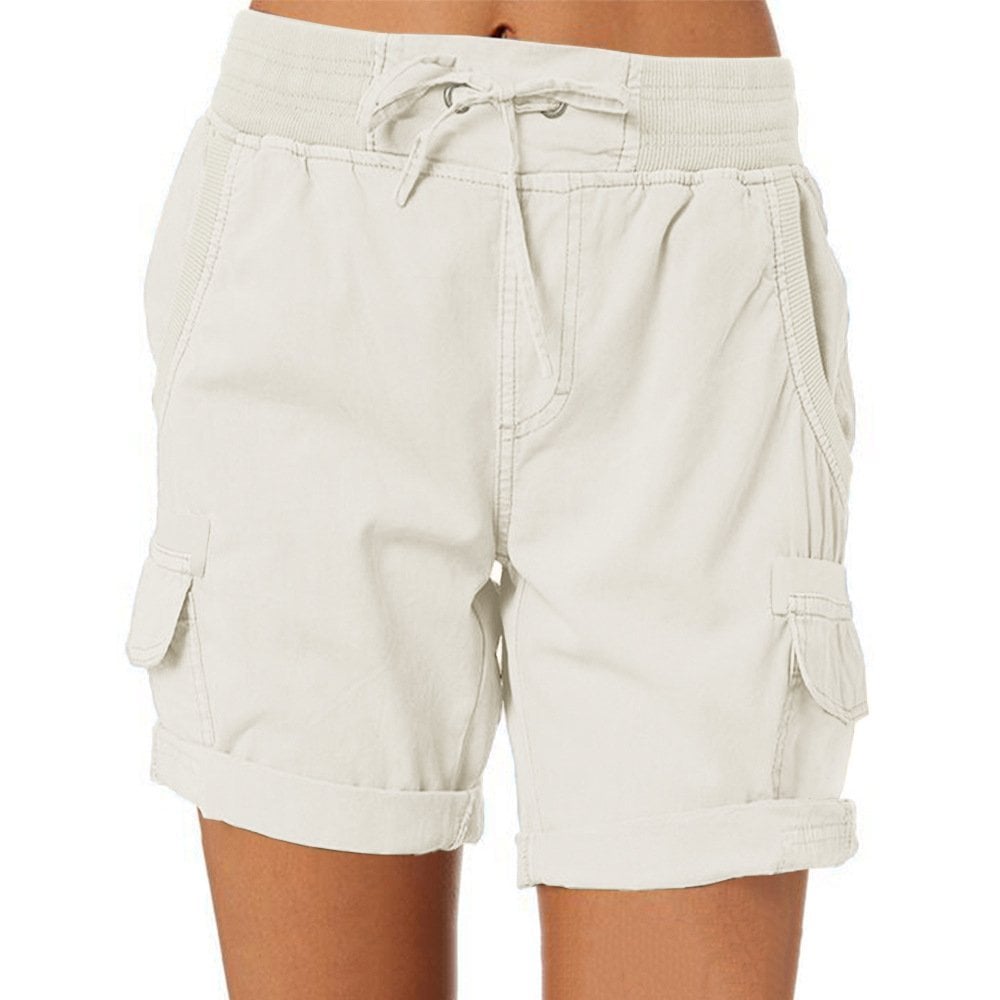 Relaxed Fit Cotton Blend Cargo Shorts