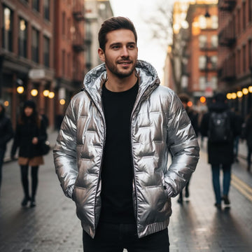 Water-Resistant Hooded Quilted Down Jacket