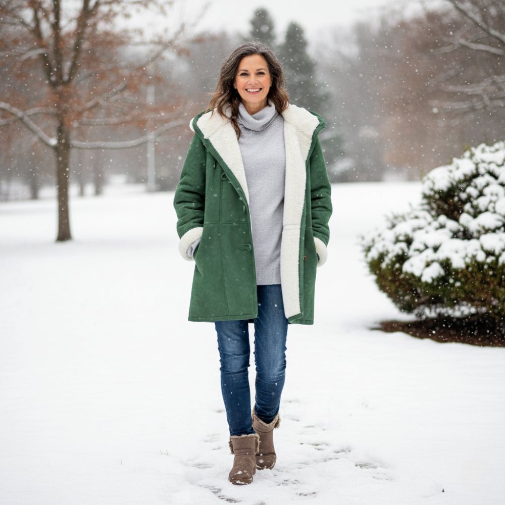 Fleece Lined Hooded Relaxed Fit Jacket