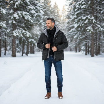 Quilted Water-Resistant Fleece Lined Puffer Jacket