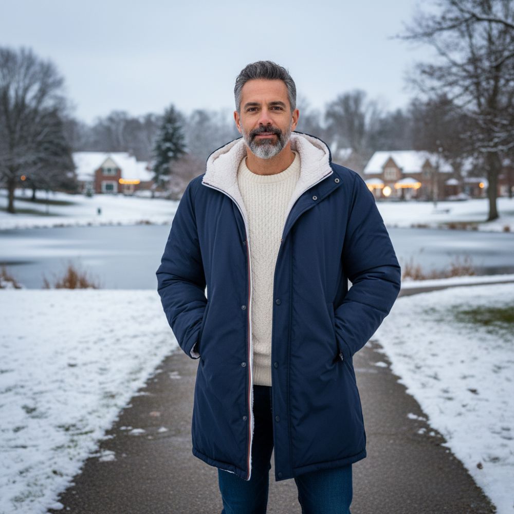 Wind Resistant Plush Lined Long-Line Jacket