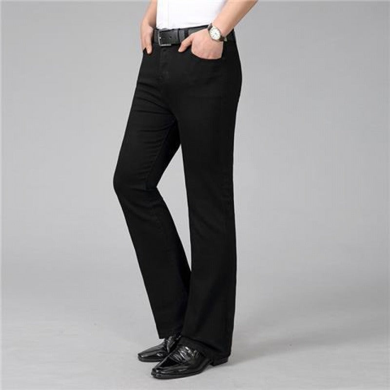 Stretch Denim Micro-Flared Jeans