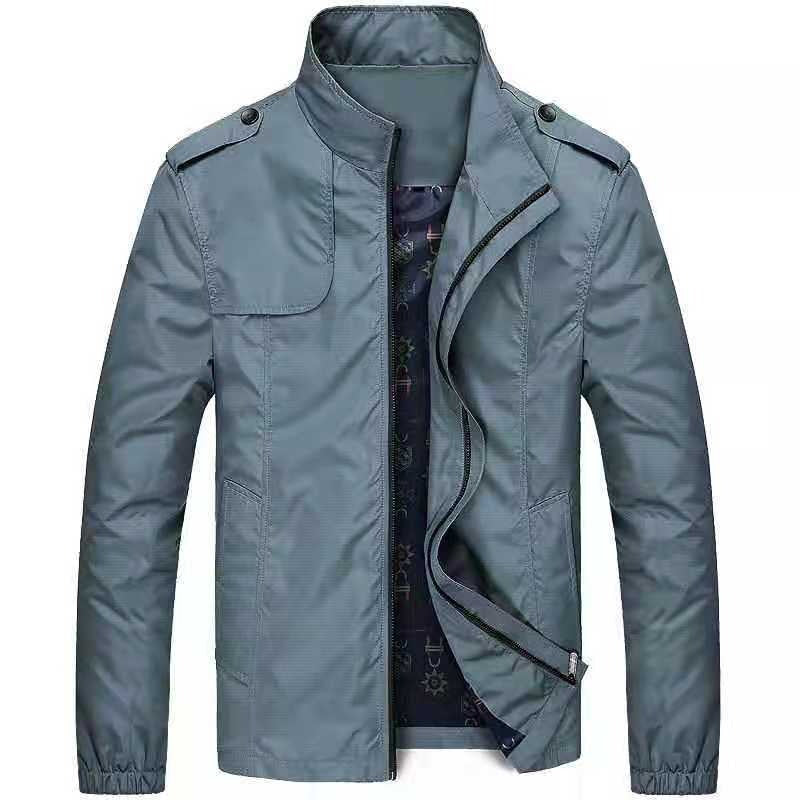 Woven Blend Dual Zipper Slim Fit Jacket