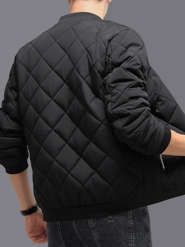 Insulated Diamond Stitch Quilted Jacket