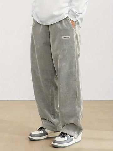 Loose Fit Wide Leg Corduroy Pants