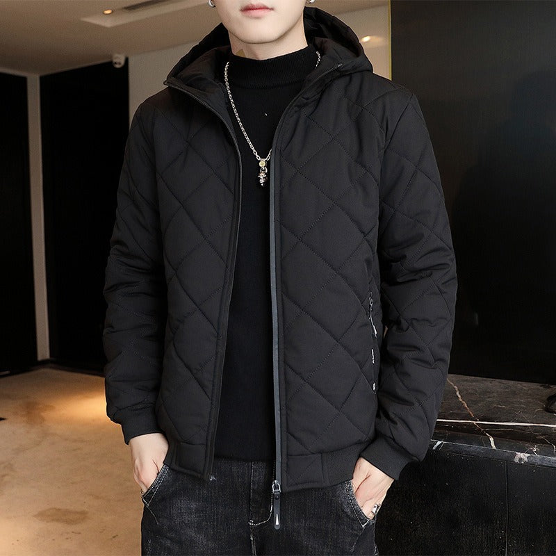 Insulated Diamond Stitch Quilted Jacket