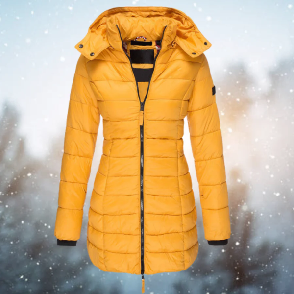 Tailored Fit Detachable Hood Long Puffer Jacket