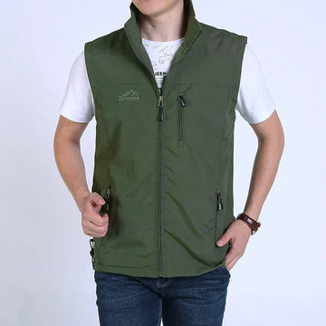 Straight Fit High Collar Zippered Bodywarmer