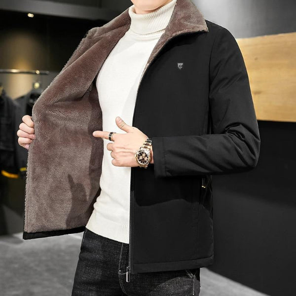 Water-Resistant Faux Fur Modern Fit Parka Jacket