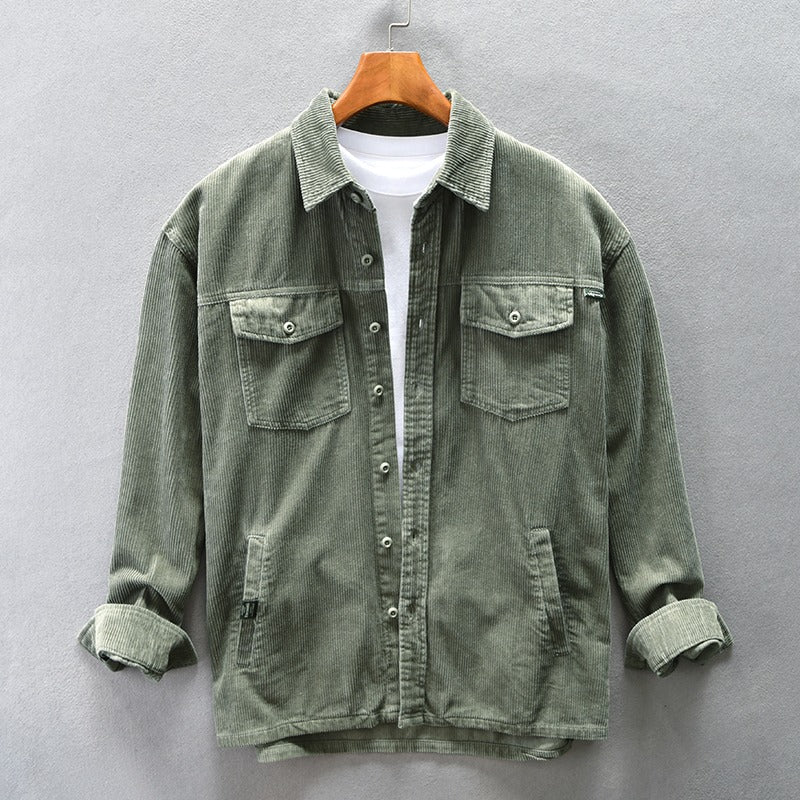 Corduroy Loose Fit Shirt Jacket
