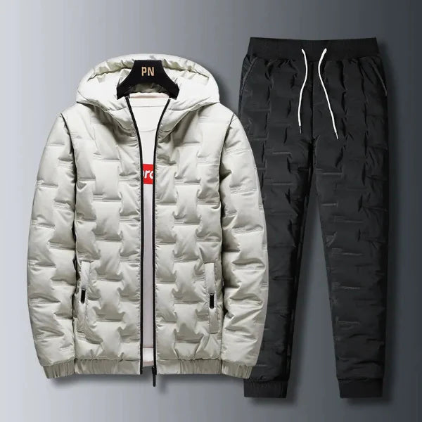 Two-Piece Quilted Full Zip Regular Fit Hooded Jacket