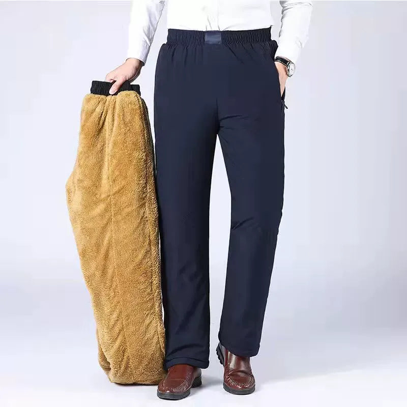Plush Lined Elastic Waist Trousers