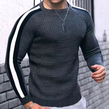 Textured Wool Slim Fit Pullover Sweater