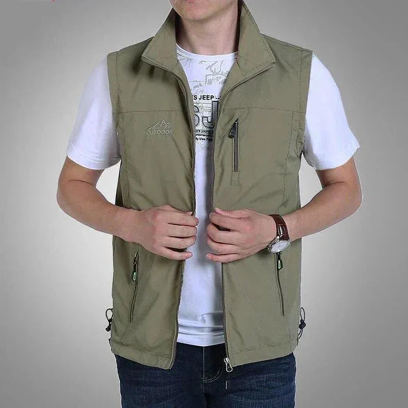 Straight Fit High Collar Zippered Bodywarmer