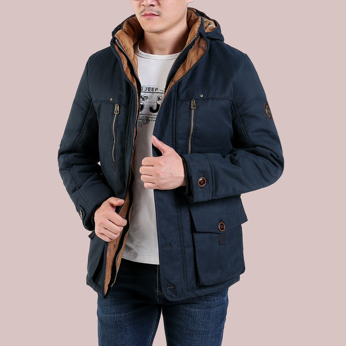 Regular Fit Insulated Padded Hooded Jacket
