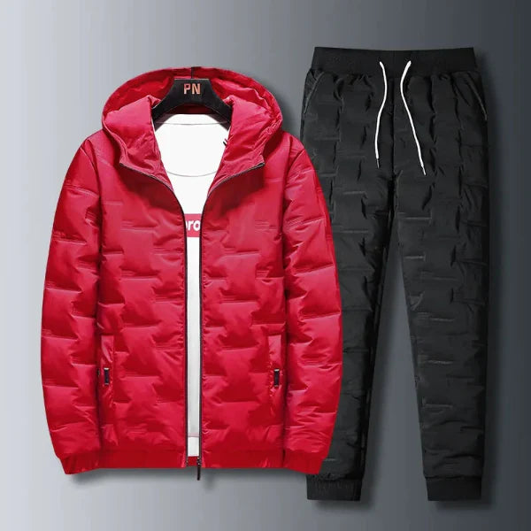 Two-Piece Quilted Full Zip Regular Fit Hooded Jacket