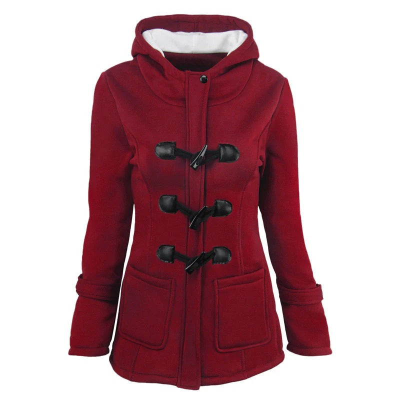 Structured Toggle Closure Hooded Jacket