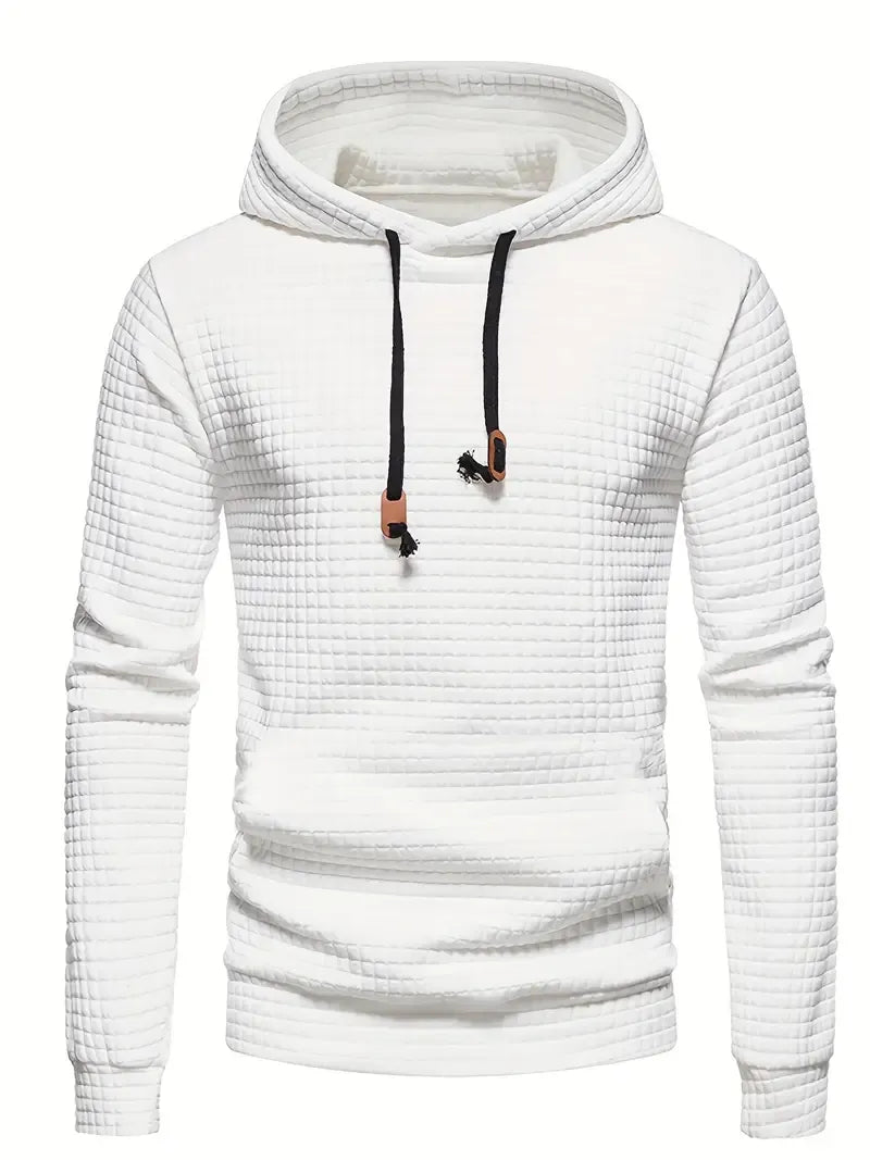 Quilted Texture Regular Fit Pullover Hoodie