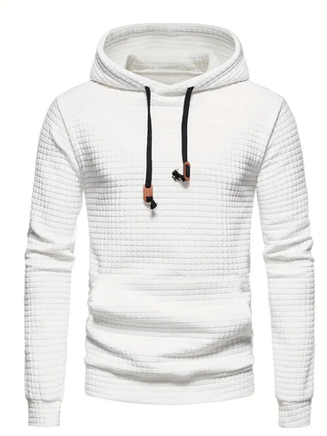 Quilted Texture Regular Fit Pullover Hoodie