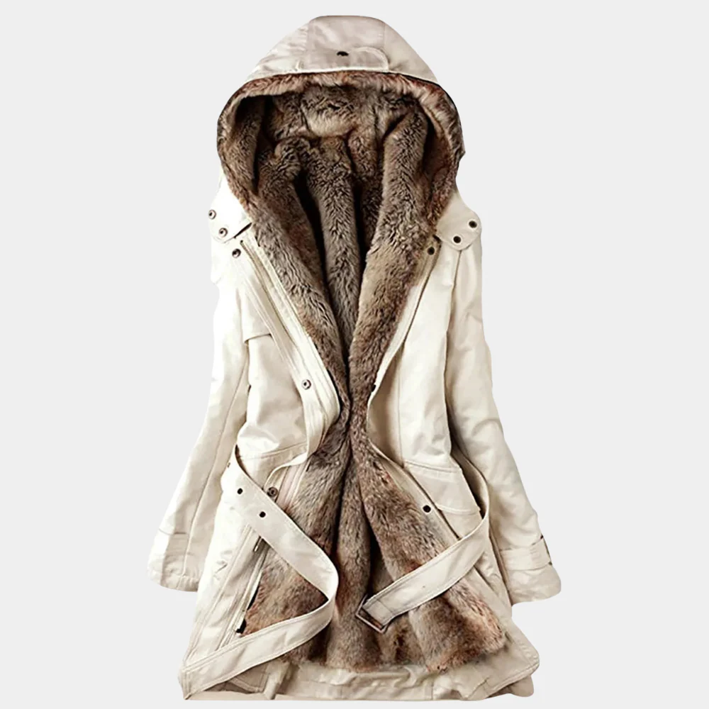 Water-Resistant Faux Fur Lined Parka Coat