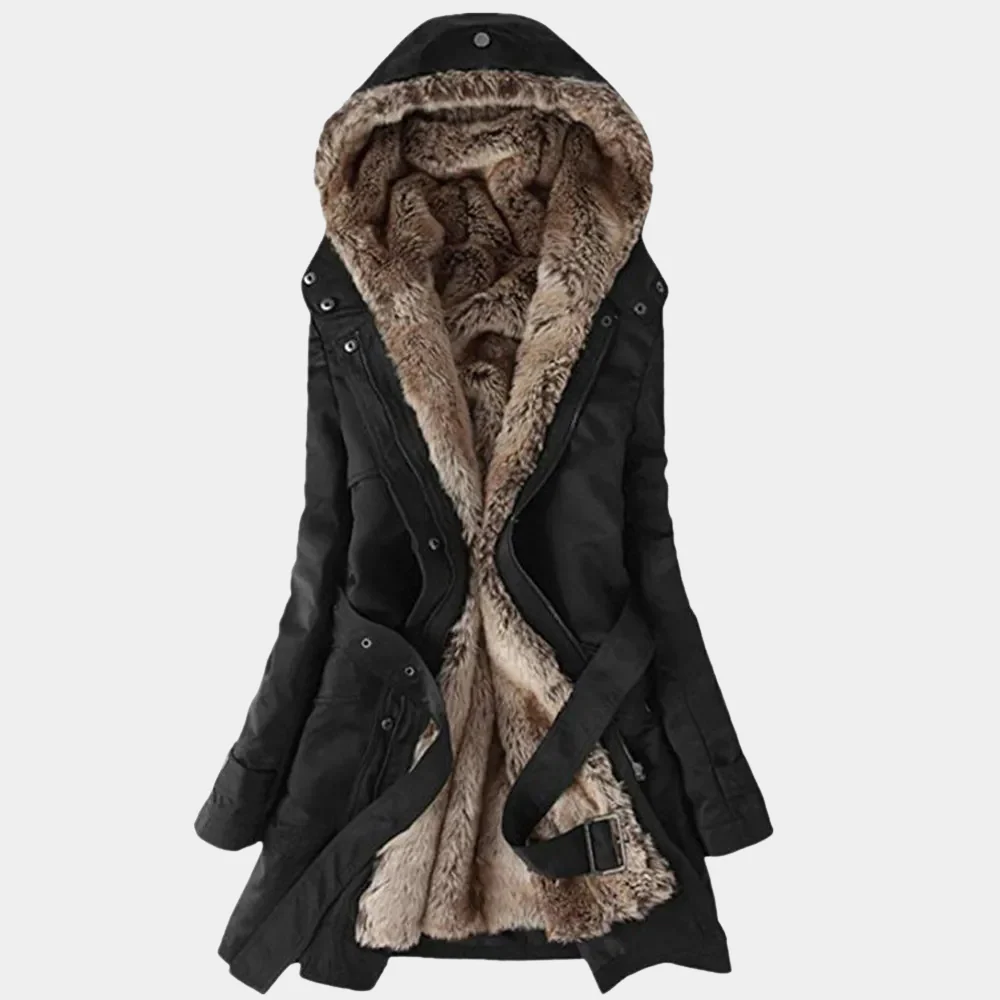 Water-Resistant Faux Fur Lined Parka Coat