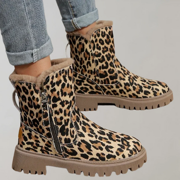 Plush Lining Rugged Sole Mid-Calf Boots