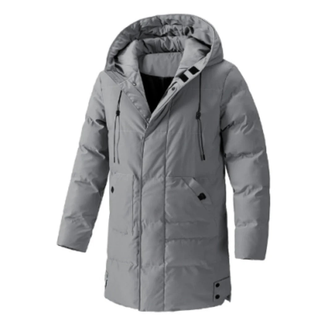 Water-Resistant Insulated Multi-Pocket Hooded Jacket