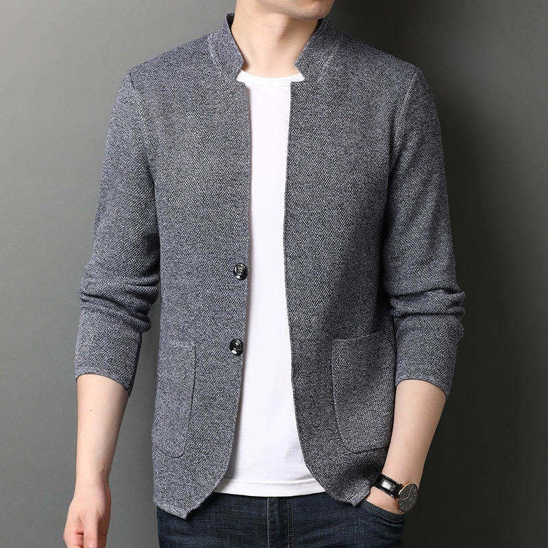 Slim Fit Patch Pocket Knit Blazer