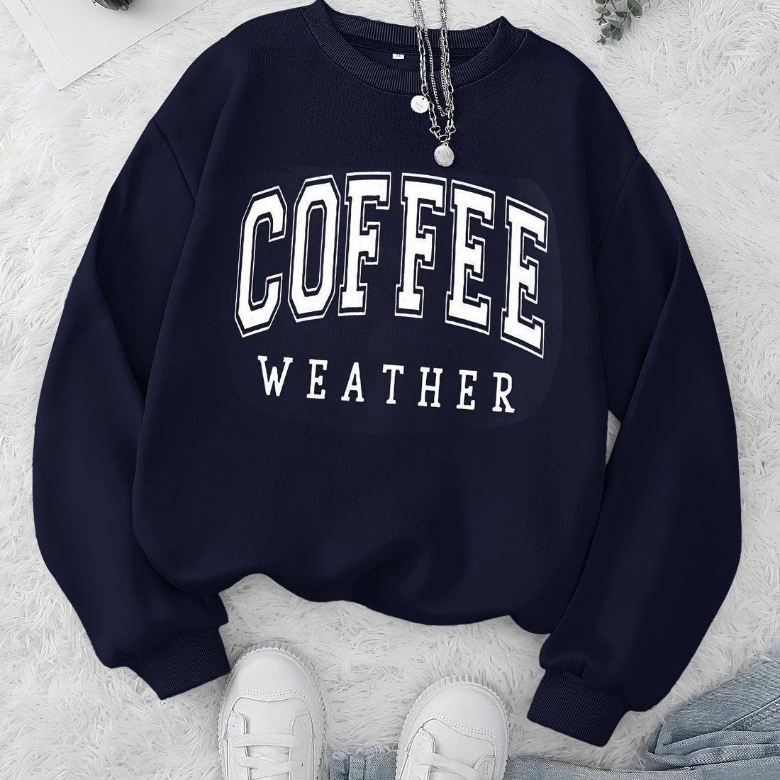 Graphic Print Relaxed Fit Pullover Sweatshirt