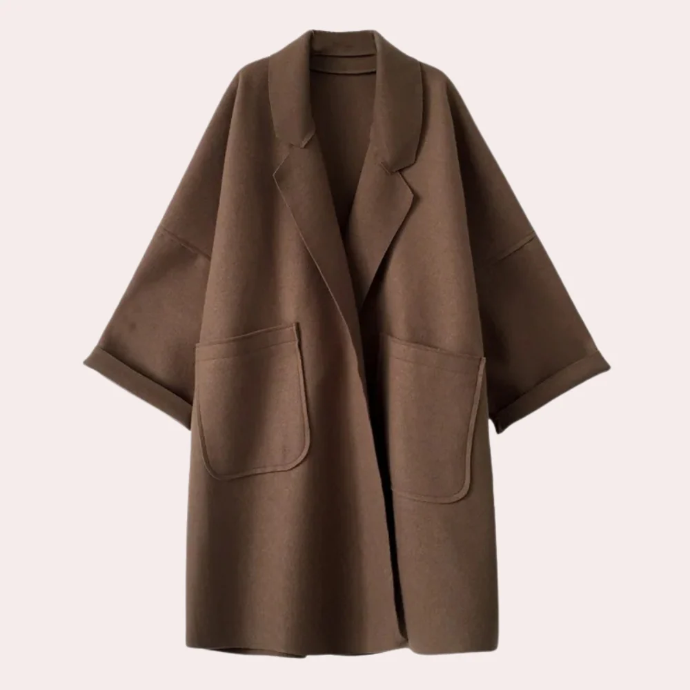 Wool Blend Oversized Fit Long Coat