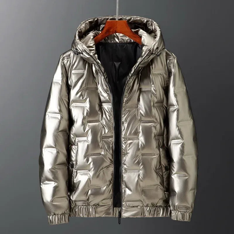 Water-Resistant Hooded Quilted Down Jacket
