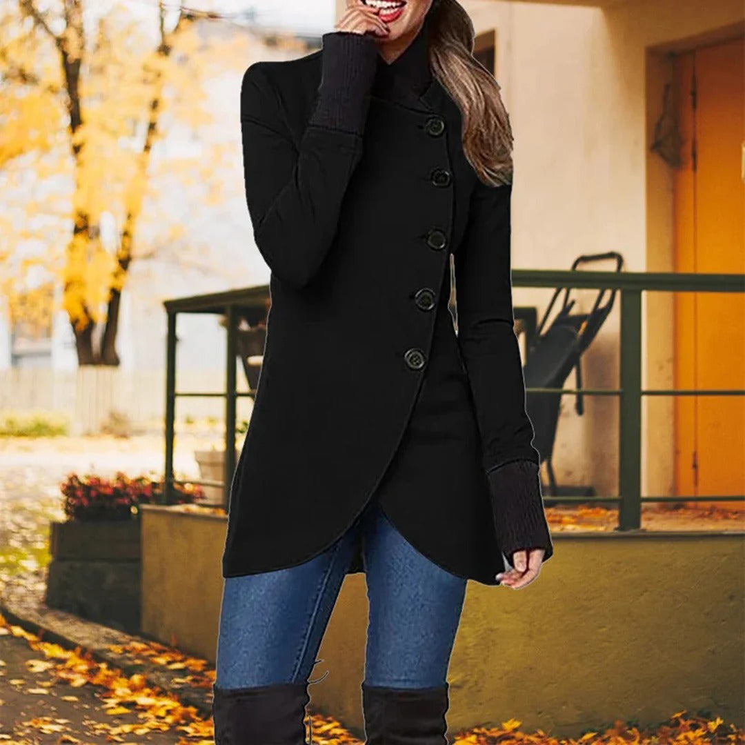 Asymmetrical Button-Up Tailored Fit Jacket