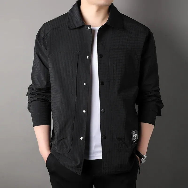 Basketweave Multi Pocket Loose Fit Jacket