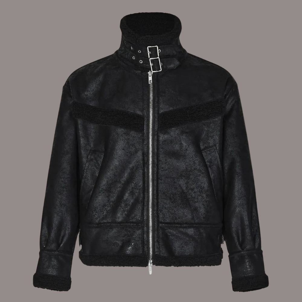 Sherpa Collar Brushed Softshell Bomber Jacket