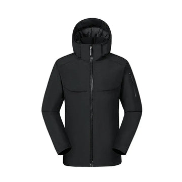 Wind-Resistant Insulated Hooded Utility Coat