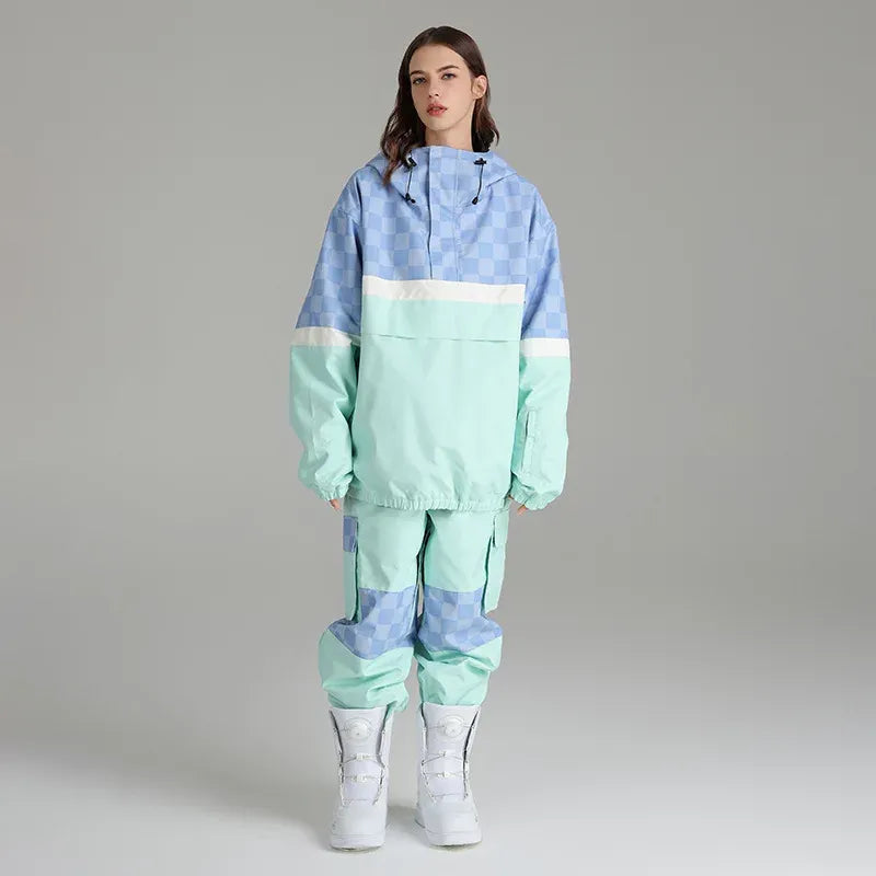 Weather-Resistant Oversized Hooded Ski Suit