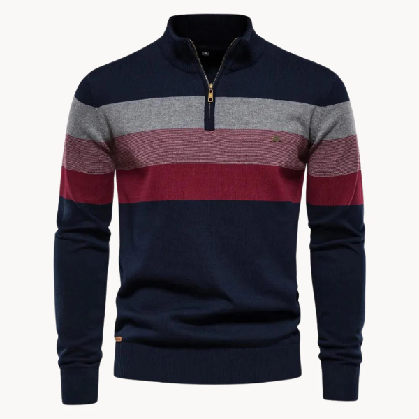 Wool Blend Quarter-Zip Slim Fit Sweater
