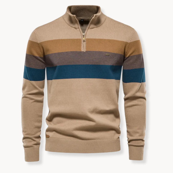 Wool Blend Quarter-Zip Slim Fit Sweater