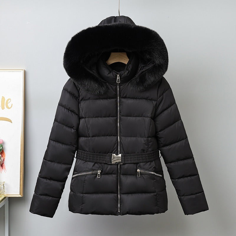 Insulated Faux Fur Hood Puffer Coat