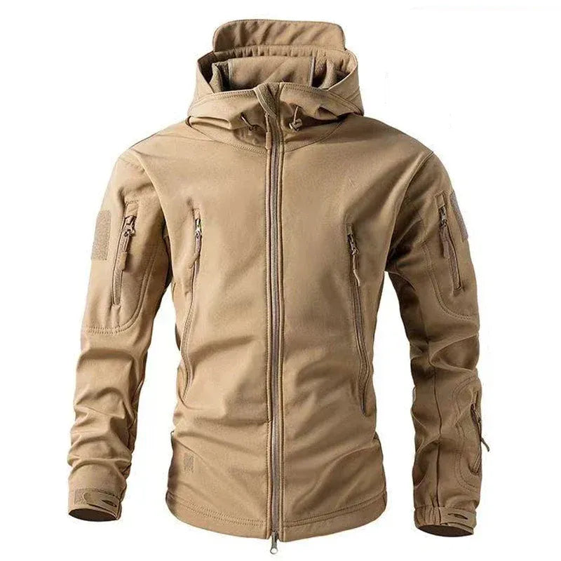 Water-Resistant Adjustable Hood Zippered Jacket
