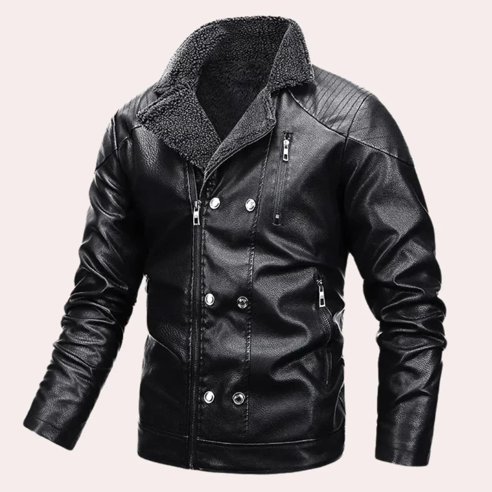 Shearling Lined Quilted Shoulder Jacket