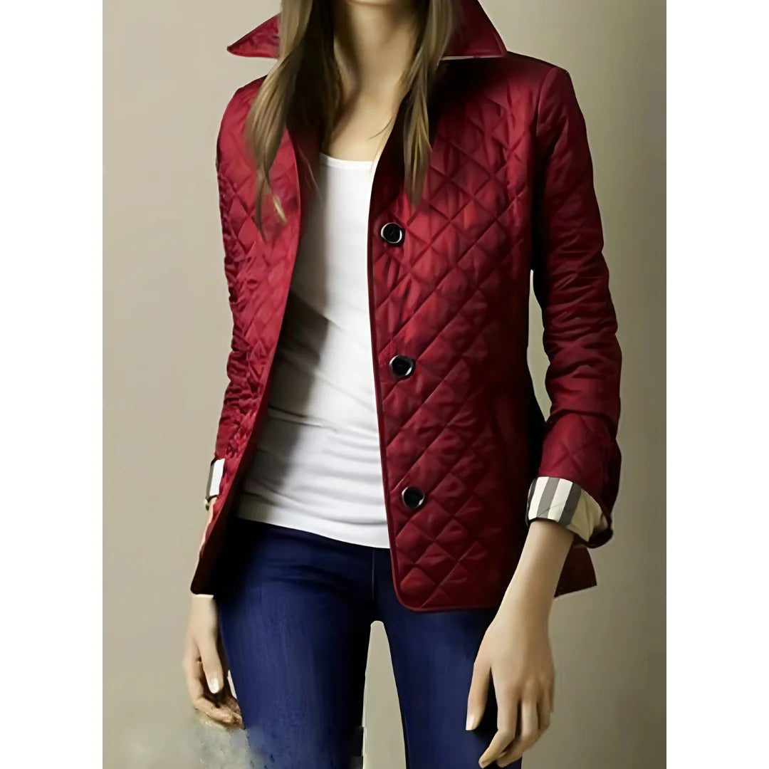 Tailored Fit Diamond Quilted Jacket