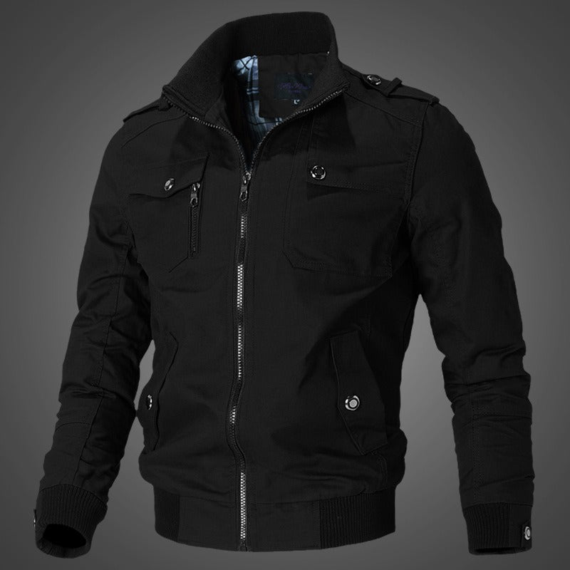 Slim Fit Stand-Up Collar Bomber Jacket