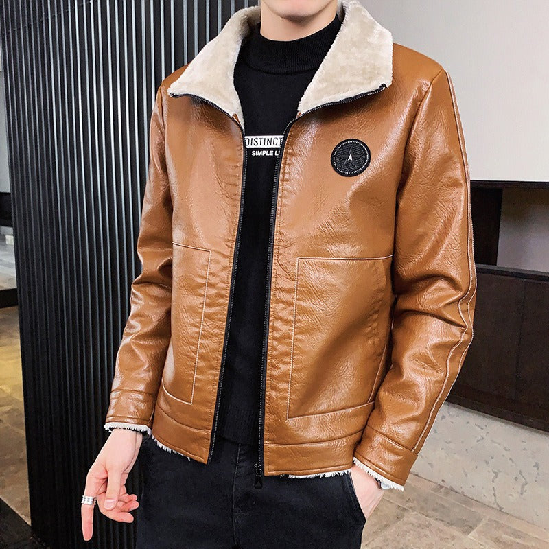 Shearling Collar Structured Fit Jacket