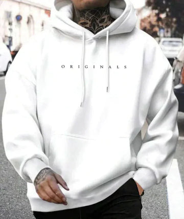 Cotton Blend Relaxed Fit Kangaroo Hoodie
